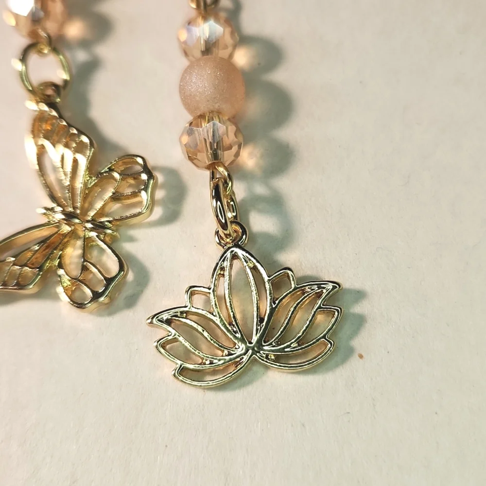 Handmade Charm Dangle Earrings 14k Gold Plated - Picture 7 of 7